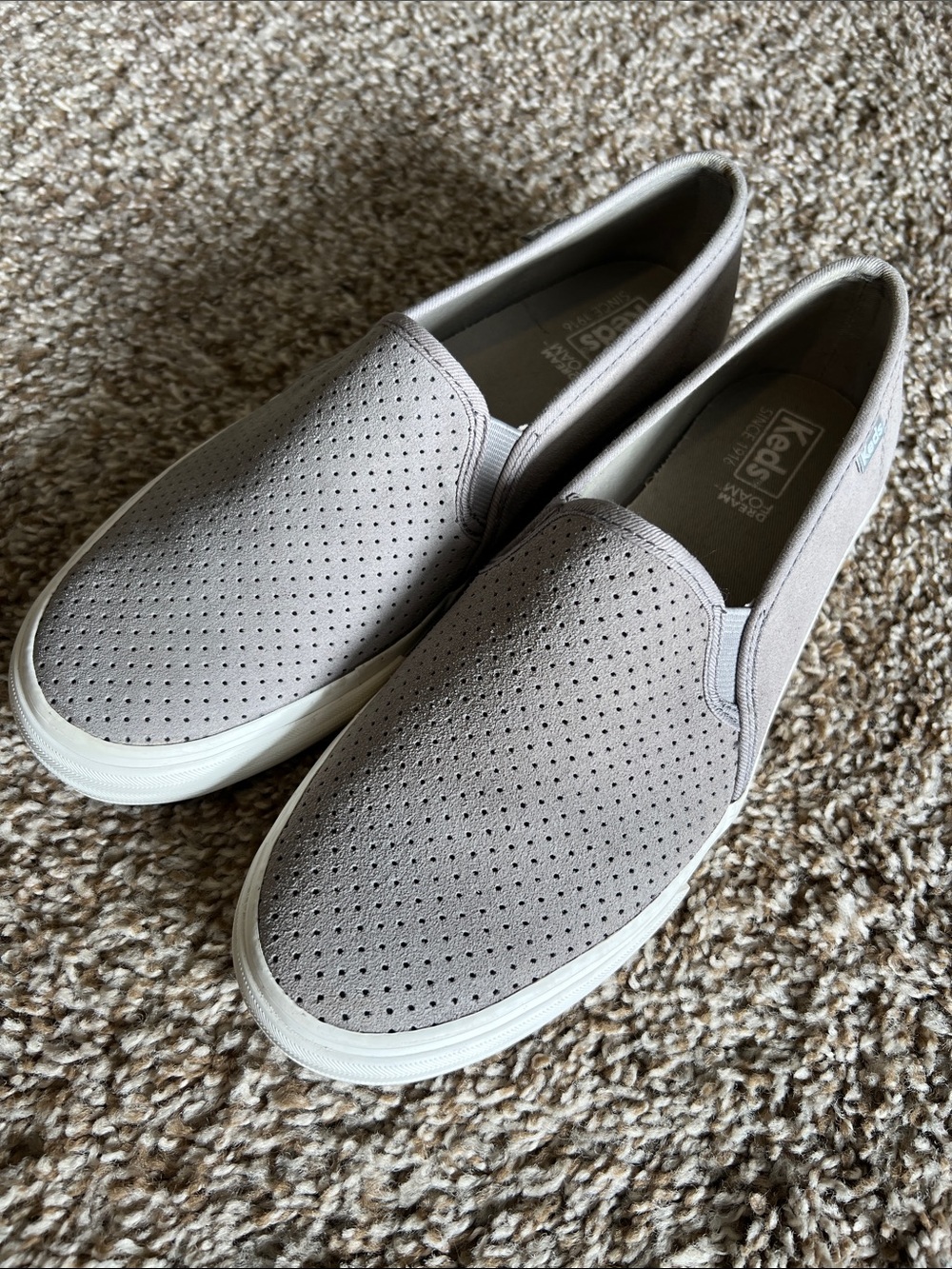 Keds Women’s Slip-On Sneakers in Grey